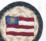 Patriotic Table Coaster – Printed Flag with Primitive Star Accent