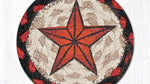 Square coaster with barn star pattern