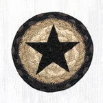 Earth Rugs Rustic Black Star Jute Coaster – 5