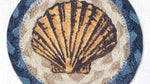 Handmade Seashell Rustic Square Drink Coaster