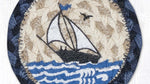 Earth Rugs sailboat design coaster square drink mat