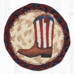 Rustic American boot printed coaster square 5x5