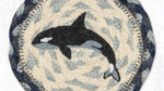 Black and White Orca Drink Coaster Nautical Style
