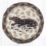 Cabin Decor Coaster – Alligator Design with Eco Jute Texture