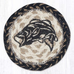 Fishing Cabin Coaster – Earth Rugs Big Mouth Bass Braided Jute 5