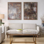 Large Metallic Wall Art – 38x50 Inch Framed Abstract Prints