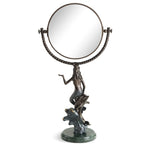 Mermaid with Dolphin Coastal Figurine