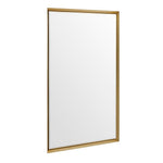 Heisler Mirror with Plated Brushed Brass Stainless Steel Frame