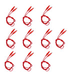 Classroom Circuit Connector Cords – Red Alligator-to-Alligator Leads (10 Pack)