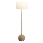 Rattan wrapped floor lamp