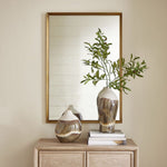 Heisler Mirror with Plated Brushed Brass
