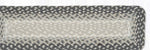 Rustic Rectangle Stair Rug – 27x8.25 Braided Jute in Neutral Gray and Ivory