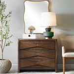 Mid-Century Storage Chest – Acacia Wood Drawers with Retro Detailing