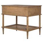 Boho-style wooden side table