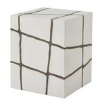 Inlay White Finish Striking Bronze Rocklyn Earthenware Garden Stool