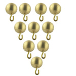 Solid Brass Ball Set with Hook for Science Lab Use