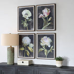 White flower wall art set