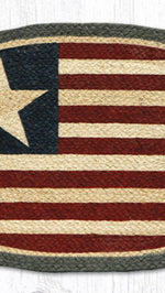 Eco-Friendly Jute Patriotic Oval Placemat Rustic Country Style 13x19