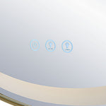 Lighted Round Wall Mirror with Touch Control by Uttermost