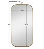 Uttermost Taft Brass Plated Mirror for Living Room Walls
