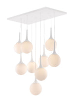 Modern Nine-Light Hanging Pendant Lamp in White – Zuo