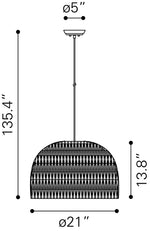 Soft Glow Dome Ceiling Fixture by Zuo Modern