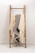 MW Decorative Cotton Throw – Soft Natural Blanket with Artisan Texture