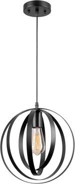 Matte Black Globe Pendant Light Fixture