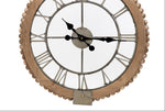 Beaded Frame Wall Clock Wood and Metal Design 30 Inch Timepiece By Melrose