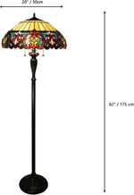 Decorative Floor Lamp – Tiffany Glass Shade, Vintage Style by Fine Art Lighting