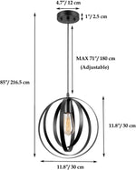 Contemporary Matte Black Pendant Light