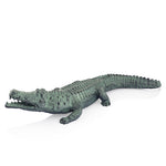 Bronze Alligator Patio Sculpture – Rustic Reptile Accent for Garden or Porch