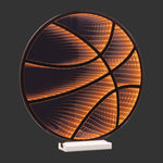 Basketball Acrylic Accent Lamp 17 Inch Height for Home Sports Display By Melrose