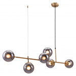 Gisela Tinted Glass Brass Ceiling Lamp by Zuo