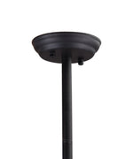 Zuo Black Ceiling Lamp with 6 Clear Glass Globes
