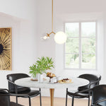 Zuo Modern Constance Brass Ceiling Light with Frosted Glass Shades