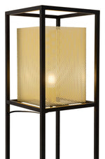 Contemporary Steel Floor Lamp – Yves Gold & Black Finish
