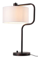 Zuo Modern Middlemist White Table Lamp with USB and Dimmable LED