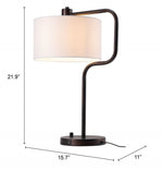 USB-Equipped Modern White Table Lamp – Zuo Middlemist