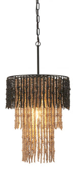 Zuo Modern Bizu Ceiling Light – Black & Beige Modern Pendant
