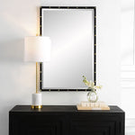 Uttermost Benedo Rectangular Wall Mirror – Indoor Industrial Vanity, 35.875”H x 24”W