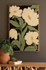 hand-hooked wall art