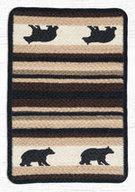 Lodge-Style Bear Placemat – 13x19 Braided Jute for Cabin Decor