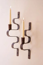 wavy metal sconces,