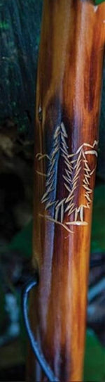 Outdoor Hiking Staff – Take a Hike Walking Stick with Compass Top