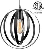 Modern Black Globe Pendant