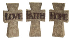 Melrose Stone Tabletop Sentiment Cross (Set of 3)