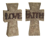 Tabletop inspiration cross trio – polystone construction – 10.75 inch height – decorative home accents – By Melrose