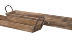 Decorative Wooden Trays with Handles 4.75 Inch Height for Practical and Stylish Display By Melrose