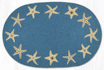 Nautical Starfish Rug – Oval Braided Jute Mat by Earth Rugs